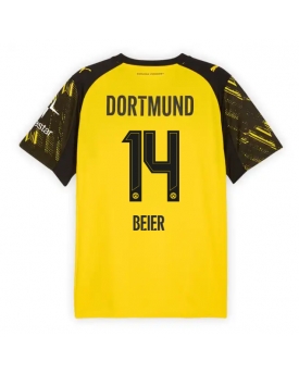 Billige Fotballdrakt Borussia Dortmund Maximilian Beier #14 Replika Hjemmedrakt 2025-26 Kortermet Billige Fotballdrakt Borussia Dortmund Maximilian Beier #14 Replika Hjemmedrakt 2025-26 Kortermet